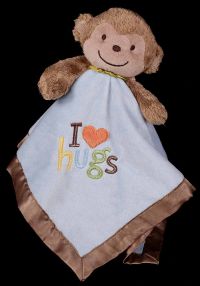 Carters Just One You Monkey I Love Hugs Lovey Plush Security Blanket